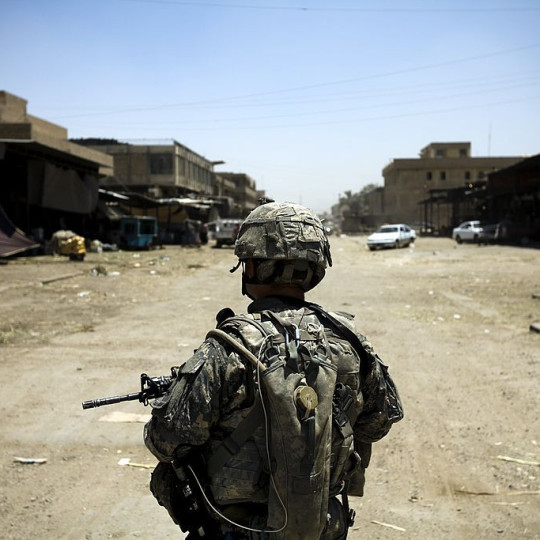 A U.S. soldier in Iraq