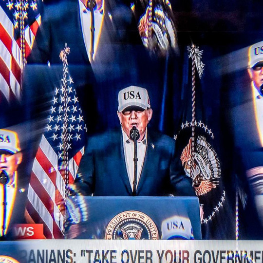 Donald Trump kaleidoscopic collage