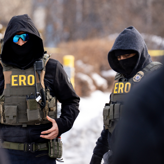 Masked ICE agents.