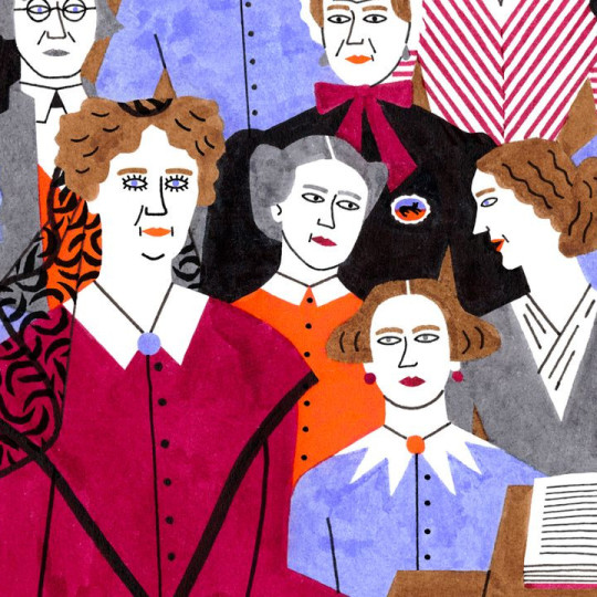 An illustration of the 1848 Seneca Falls Convention.