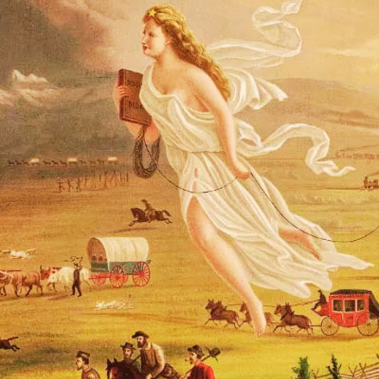 Painting entitled 'American Progress' by John Gast