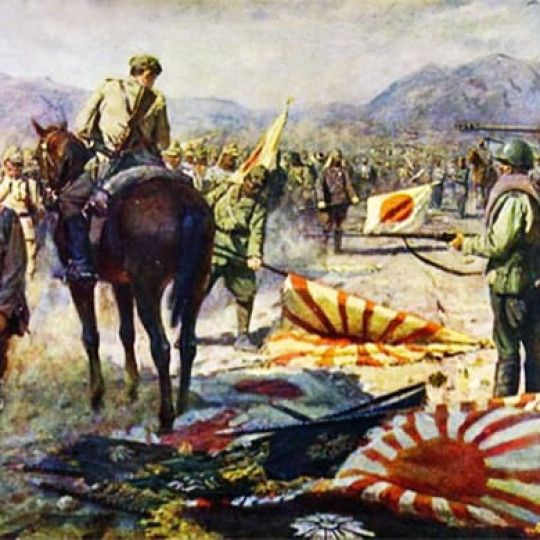 Painting of the surrender of the Kwantung Army.