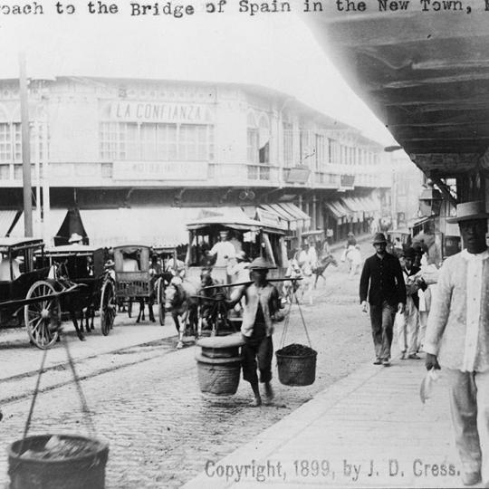 Approach to the Bridge of Spain in the New Town, Manila, 1899