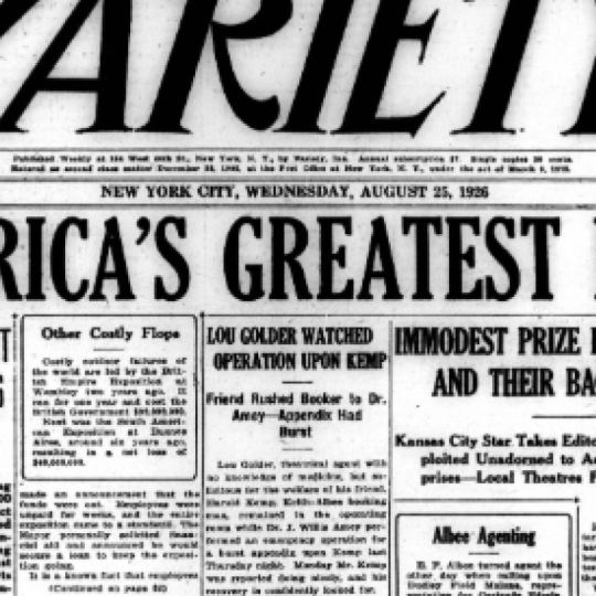 A Variety headline that reads: 