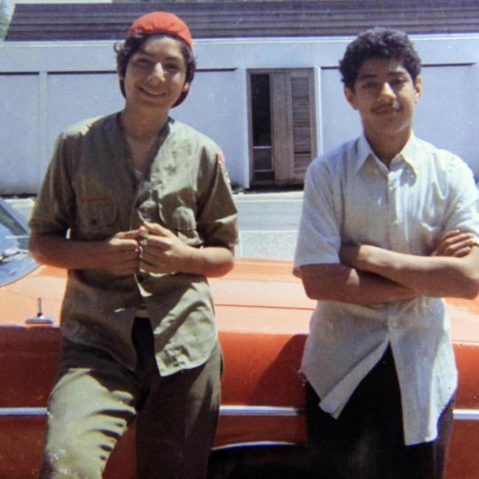 Santos Rodriguez with his brother David.