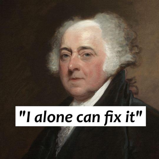 Portrait of John Adams with the quotation 