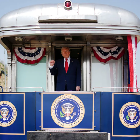 Donald Trump at an America 250 celebration.