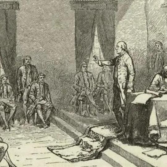 Drawing of the Philadelphia Convention.