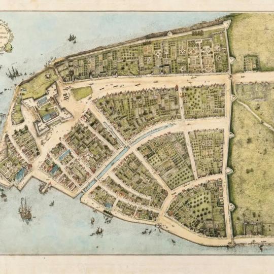 Map of New Amsterdam in 1660.
