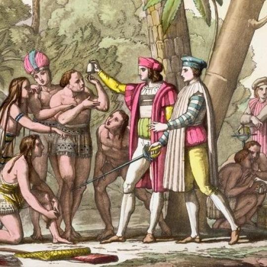 An 1820 hand-colored engraving titled 