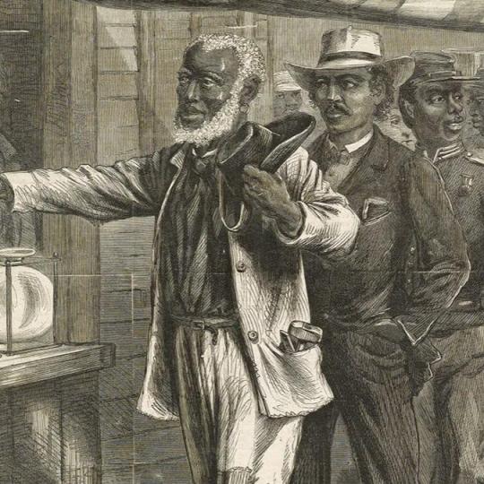 Freedmen casting votes.