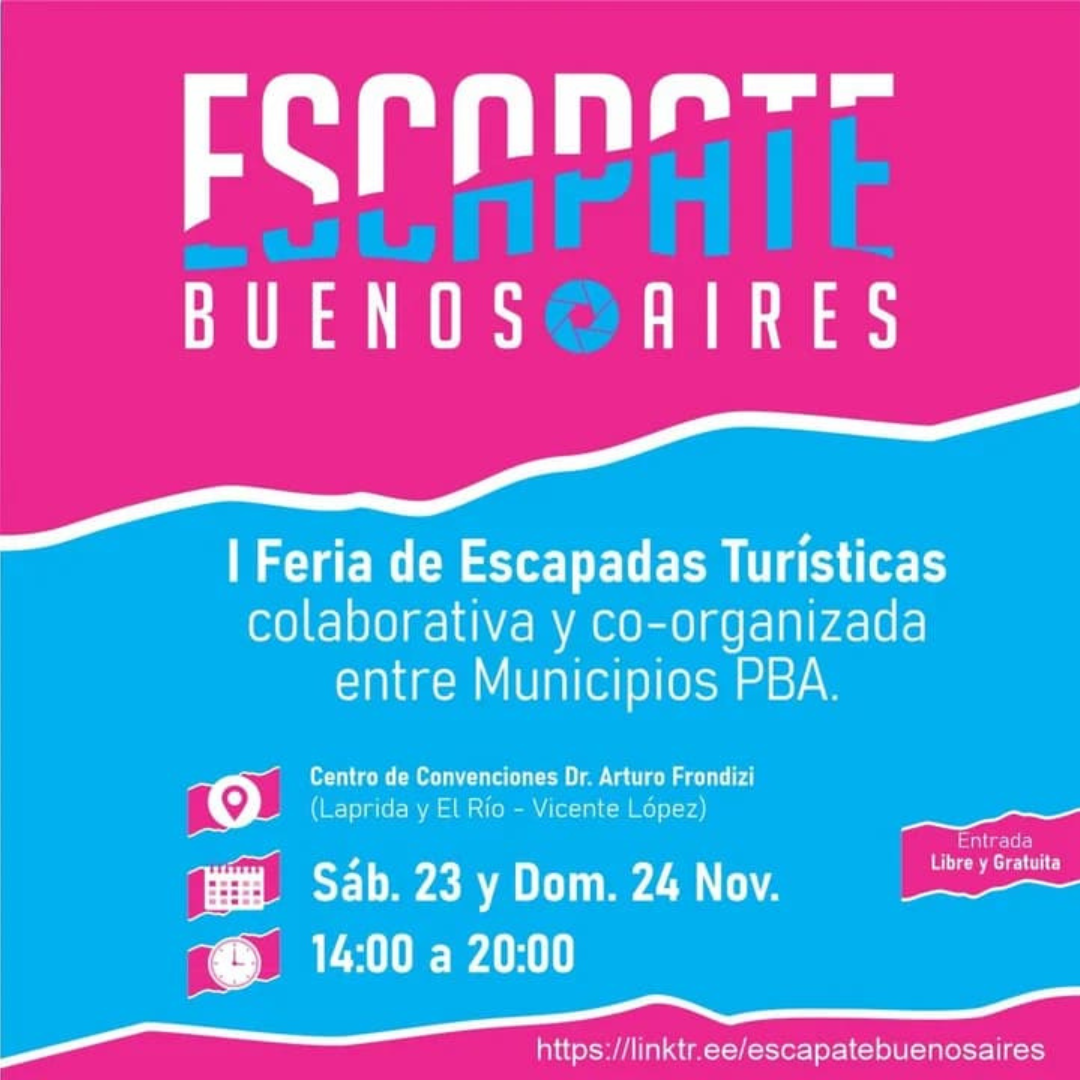 Llega la primera edición de Escapate Buenos Aires, feria sobre escapadas turísticas en la provincia de Buenos Aires