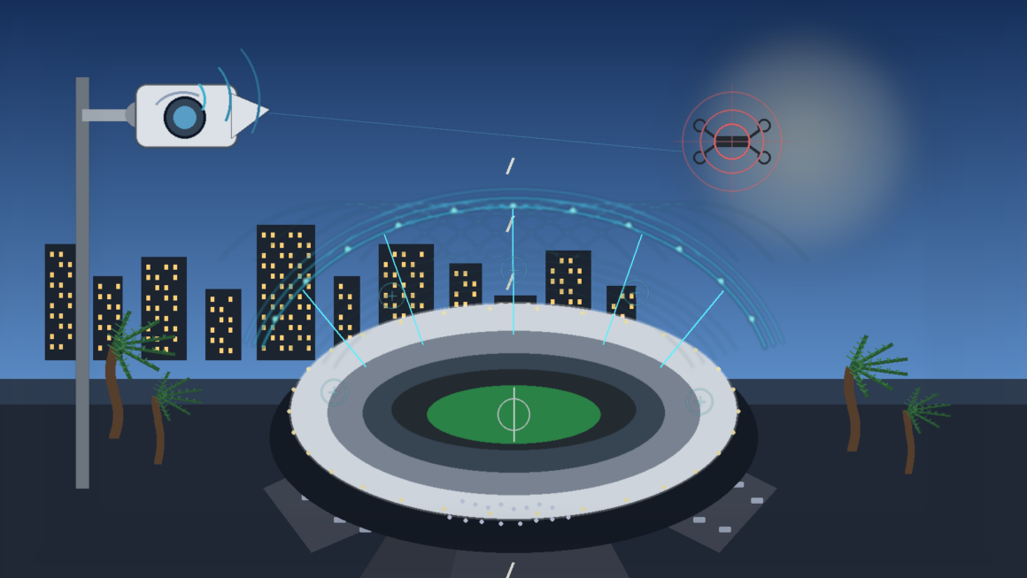 El Miami Stadium y un escudo de seguridad con un sistema de IA 1