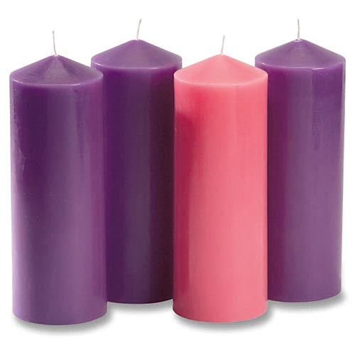 Advent Pillar Candle Set Advent Wreaths / Candles
