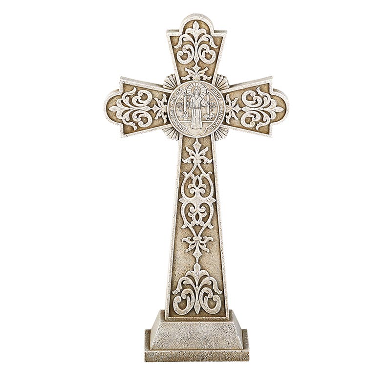 Saint Benedict Standing Garden Cross, Garden Catholic Gifts & More