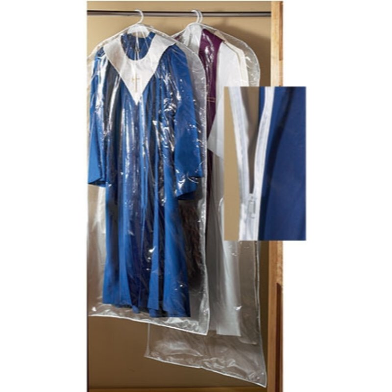 Large Deluxe Clear Vinyl Vestment Bags 2/pk, Clergy/Altar Servers Apparel Catholic Gifts & More