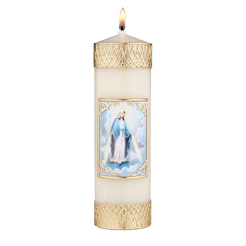 Our Lady of Grace Candle Catholic Devotional Candle, Incense / Votive