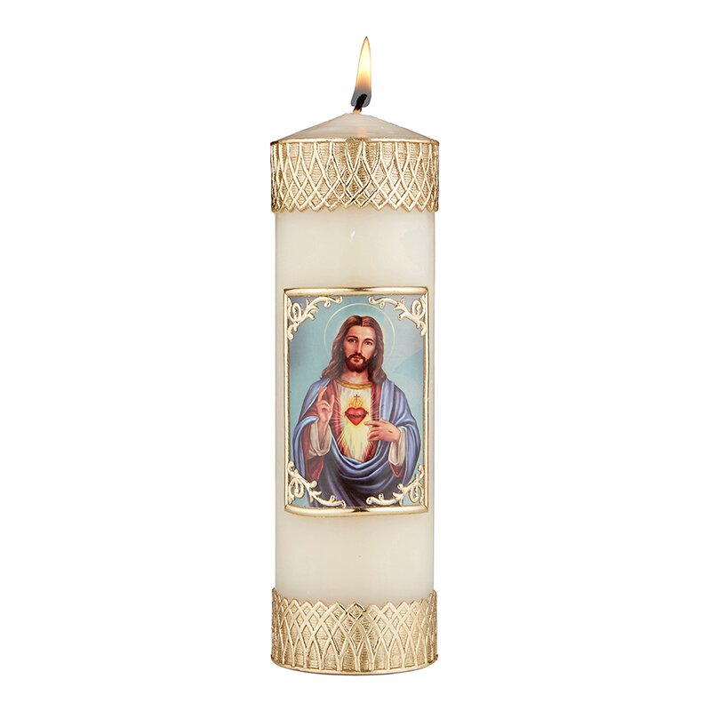 Sacred Heart of Jesus Catholic Devotional Candle, Incense / Votive