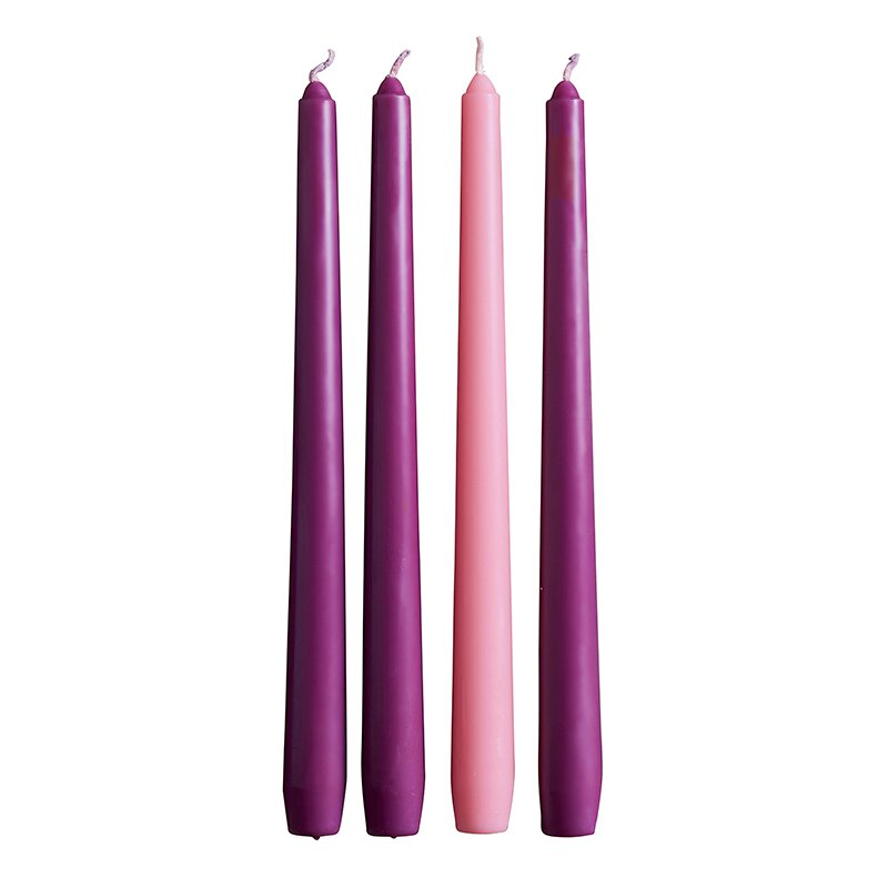 Advent Taper Candles 10 Size Set/4, Advent Wreaths / Candles