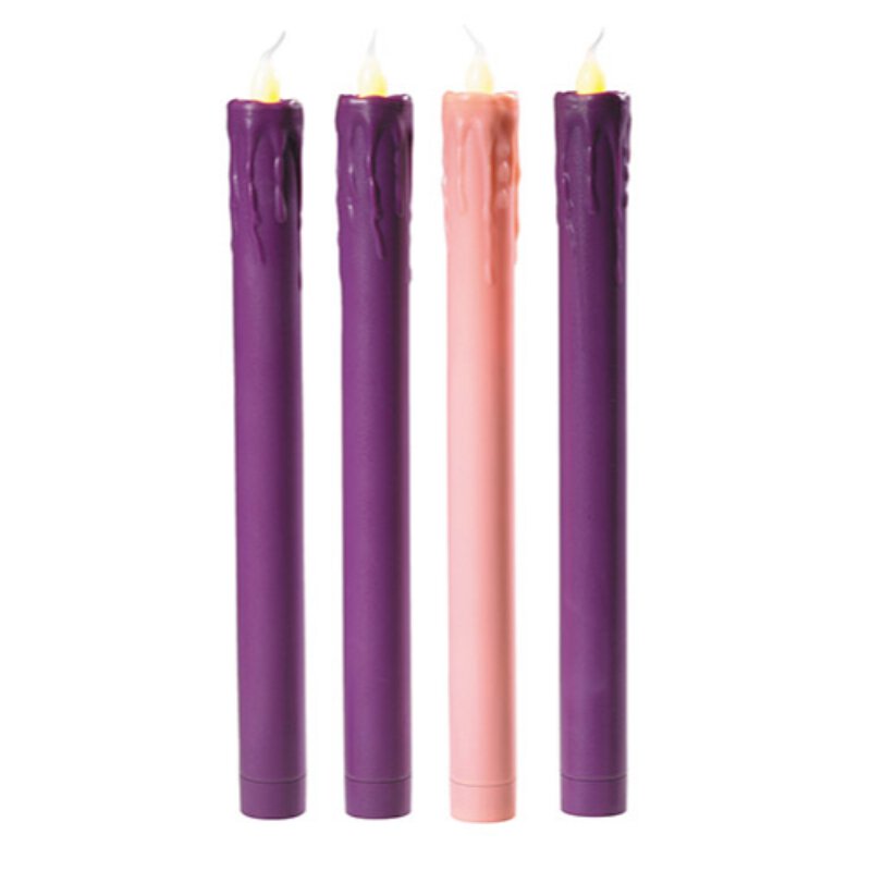 Flameless Advent Candle Sets 4 sets/pk, Advent Wreaths / Candles