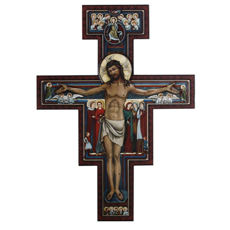 Distinctive San Damiano Wall Crucifix, Hanging Crucifixes & Crosses