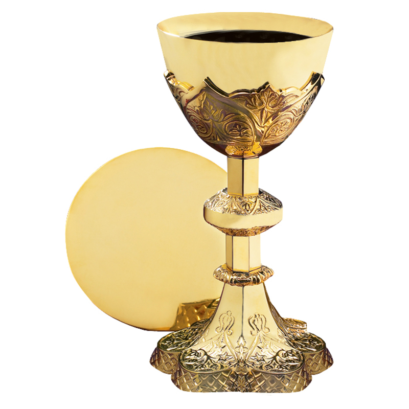 Vine Embossed Chalice and Paten Set, Sacred Vessels: Catholic Gifts & More