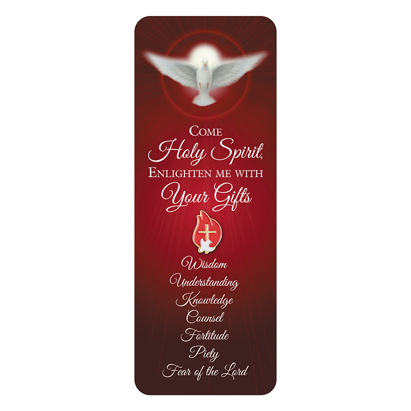 Come Holy Spirit Confirmation Lapel Pin with Bookmark 12/pk, Confirmation Catholic Gifts & More