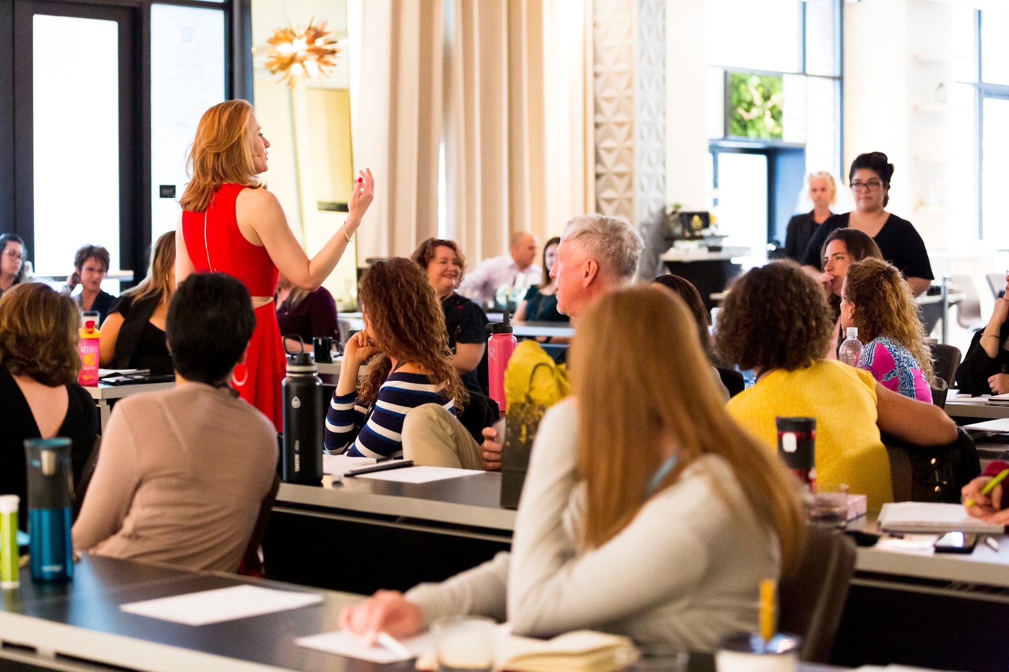 Tamara Rose teaching a group of women