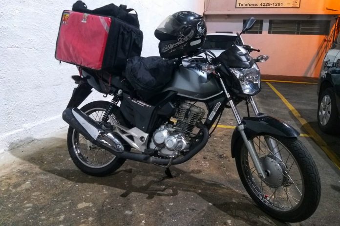 Moto utilizada pelo infrator. Foto: Divulgação / GCM / PMSCS