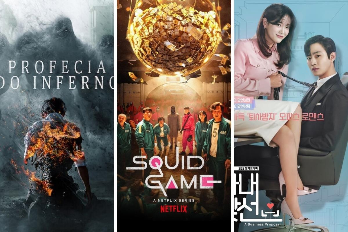 Pôsteres de 'Profecia do Inferno', 'Round 6' e 'Pretendente Surpresa'