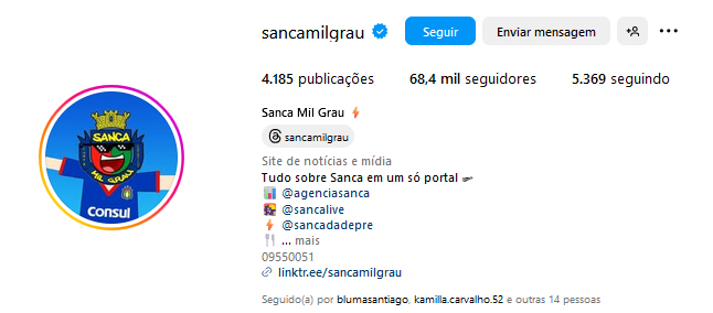 Instagram Sanca Mil Grau