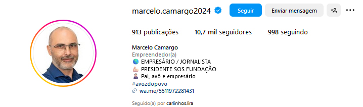 Instagram Marcelo Camargo