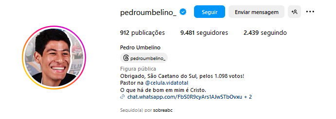Instagram Pedro Umbelino
