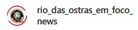 Instagram Rio das Ostras em Foco