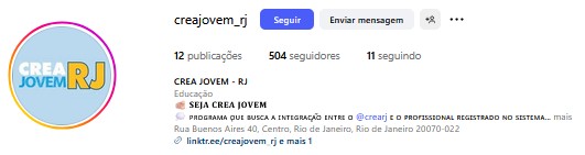 Instagram CREA JOVEM - RJ