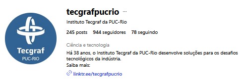 Instagram Instituto Tecgraf da PUC-Rio