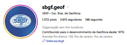 Instagram Sociedade Brasileira de Geofísica