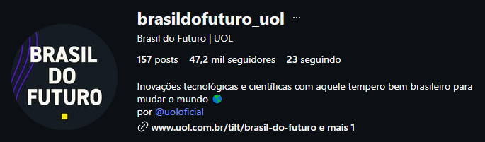 Instagram Brasil do Futuro - UOL