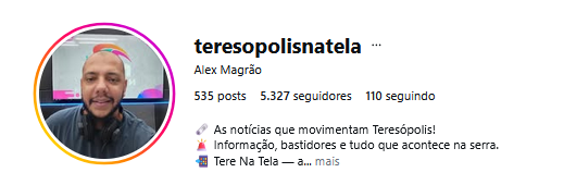 Instagram Teresopolis na Tela
