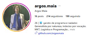 Instagram Argos Maia