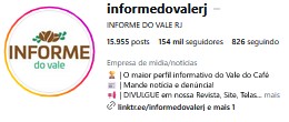 Instagram Informe do Vale RJ