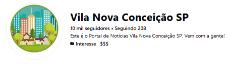 Facebook Vila Nova Conceição SP