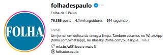 Instagram Folha de S.Paulo