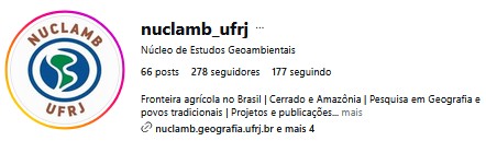 Instagram Núcleo de Estudos Geoambientais