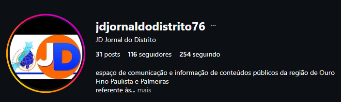 Instagram JD Jornal do Distrito
