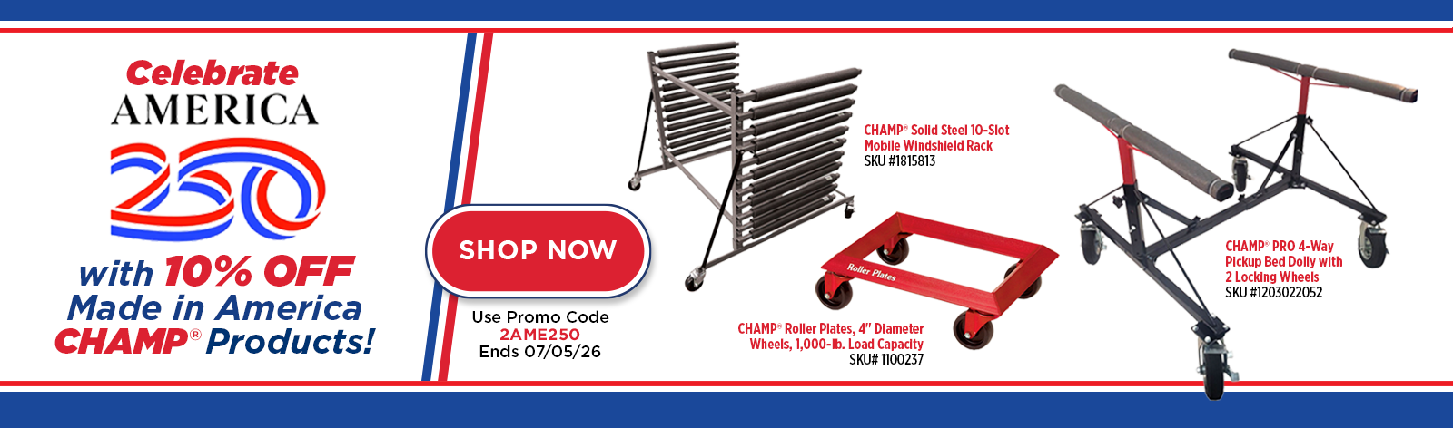 10% OFF CHAMP Celebrate Amercia