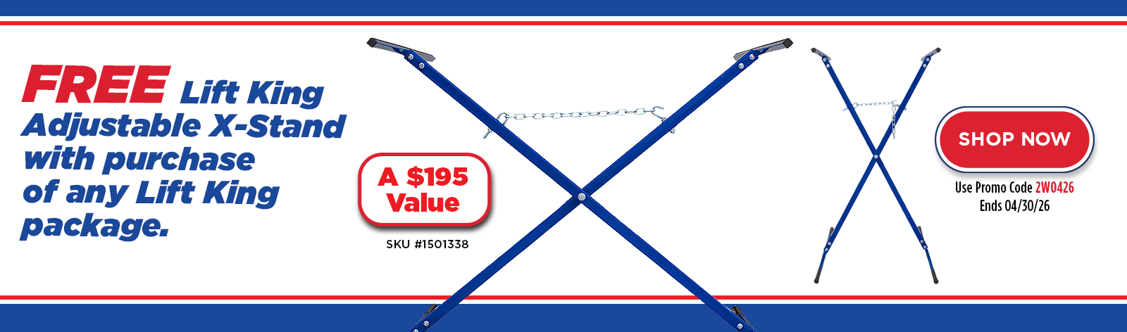 Free Lift King Adjustable X-Stand