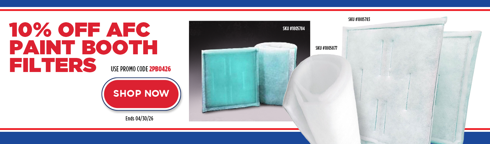 10% Off AFC Paint Booth Filters
