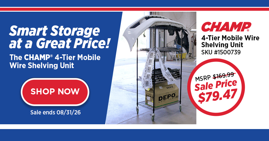 Sale on 4-Tier Mobile Wire Shelving Unit