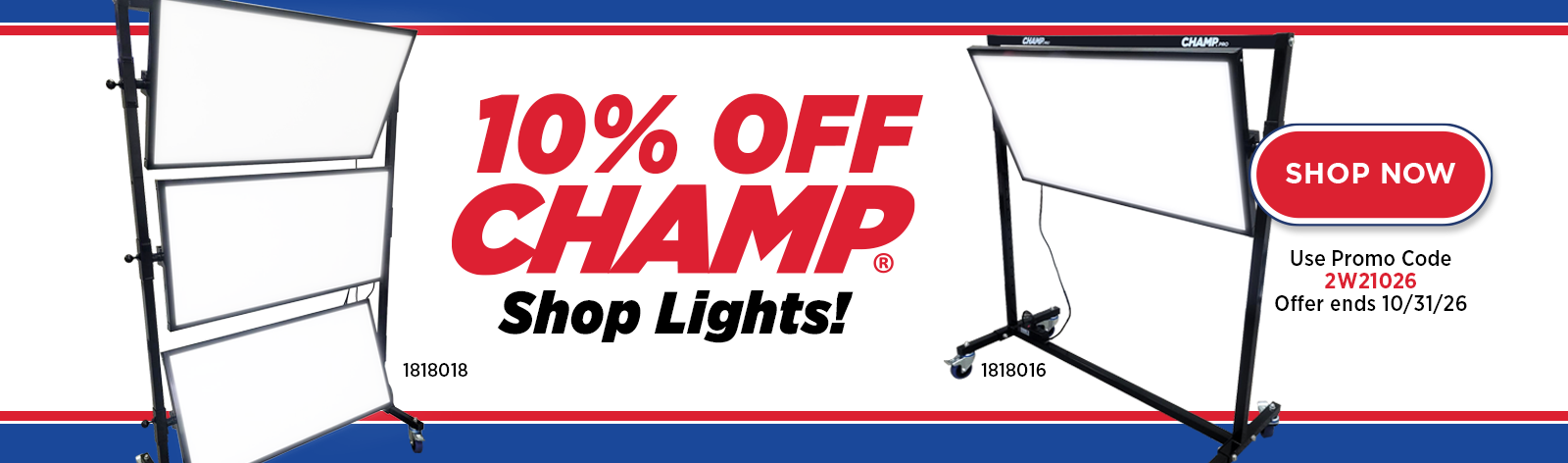 10% OFF Champ Work Lights